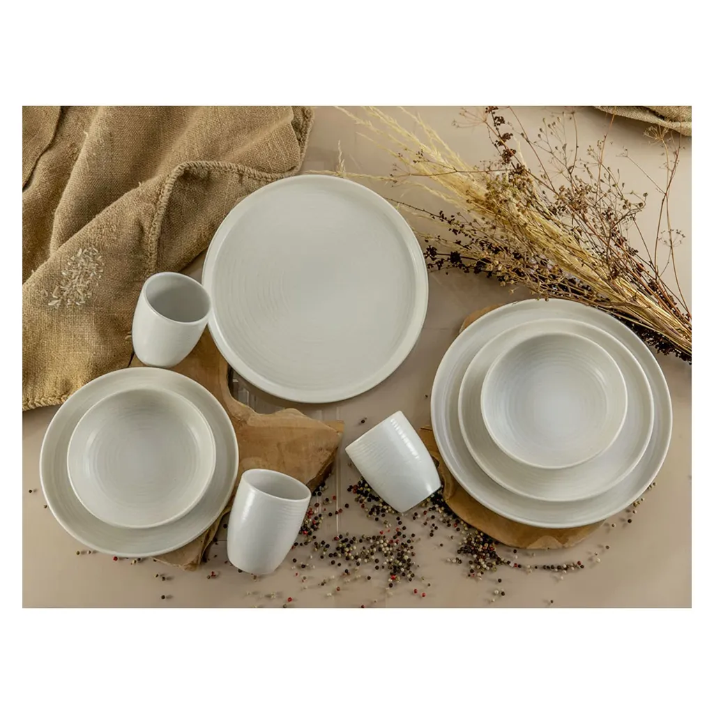 CreaTable 33320 Tafelservice Rondo Schiefer Für 6 Personen, Steinzeug, Schwarz (1 Set, 12-teilig) – Bild 10