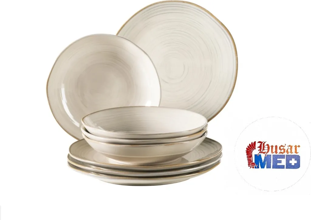 Mäser 931371 Nottingham Vintage Tafel-Service Für 4 Personen Mit Speiseteller Und Suppenteller Im Retro-Look, Steinzeug, Beige, 8-teilig (1 Set) – Bild 10