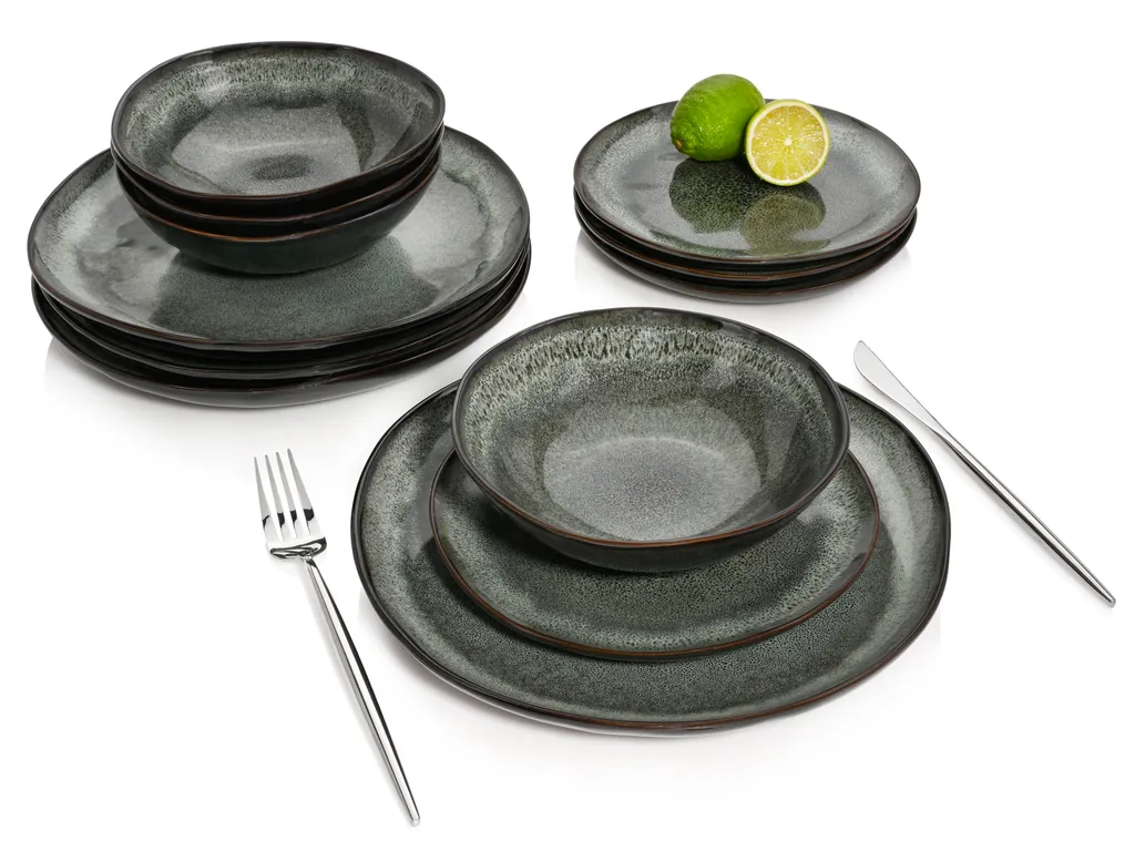 Sänger SÄNGER Steingut Geschirrset Kopenhagen, Tafelservice 12 Teilig Für 4 Personen