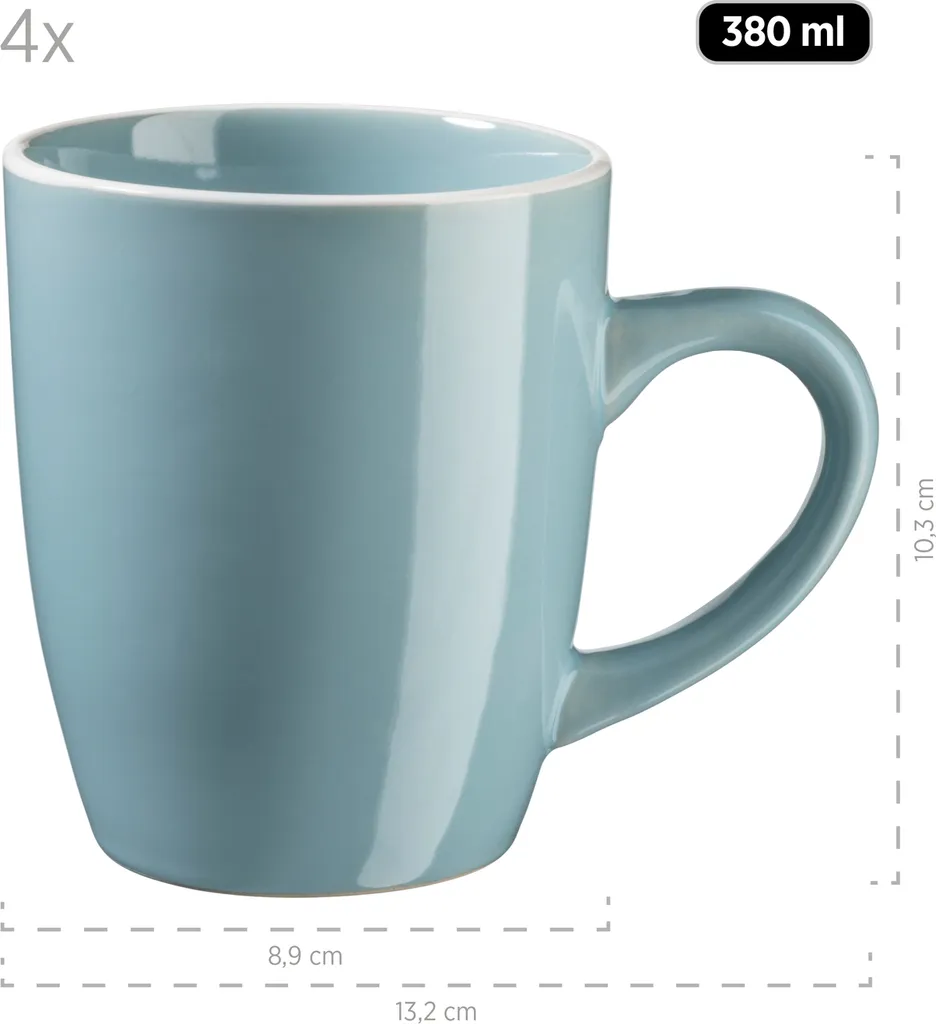 Mäser 931770 Kombiservice Elissa Für 6 Personen, Steinzeug, Türkis (1 Set, 24-teilig) – Bild 5