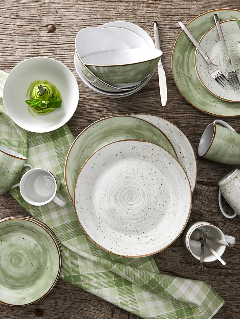 WELLCO Kombiservice Pur 24teilig Grün/grau – Bild 4