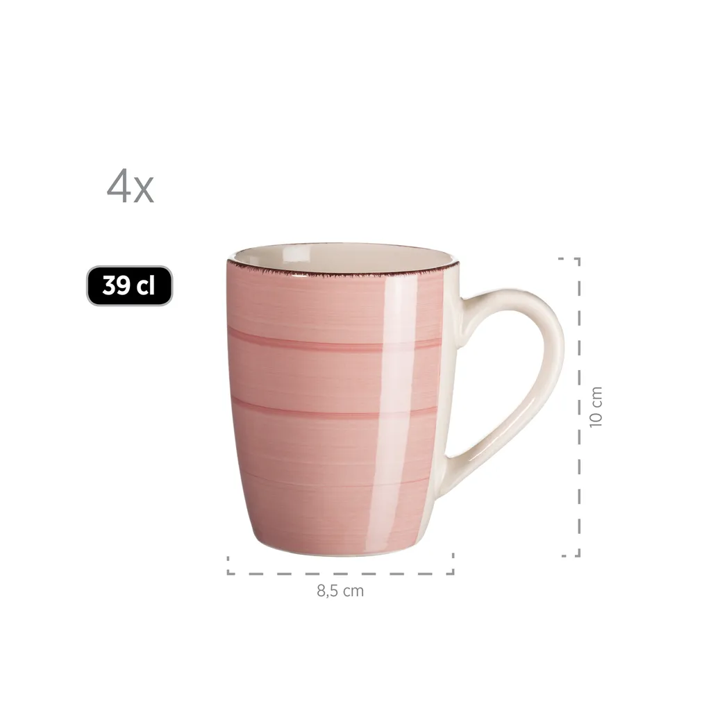 Mäser 931499 Lumaca Vintage Geschirr-Set Für 4 Personen, Handbemaltes Keramik Kombiservice, Steingut, Bunt, 16-teilig (1 Set) – Bild 5