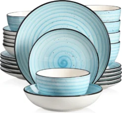 Vancasso Kombiservice »BONBON« Gesschirrset Aus Steinzeug, 24 Teiliges Tafelservice Set, Vintage Aussehen