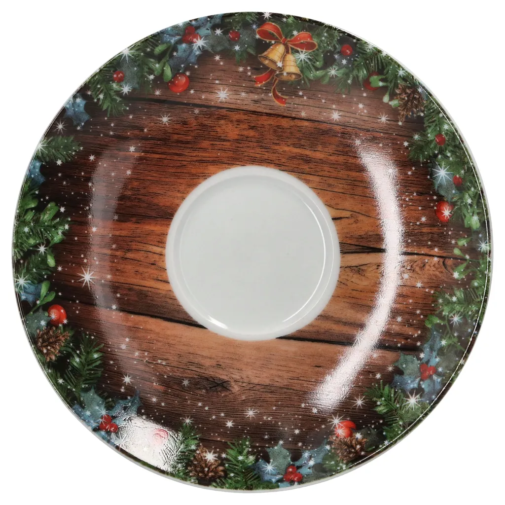 18tlg Kaffeeservice Santa 6 Personen Weihnachtsdekor Advent Weihnachtsmann Porzellan – Bild 6