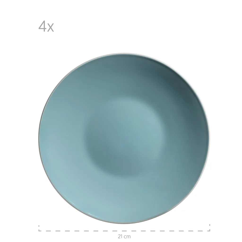 Mäser 931770 Kombiservice Elissa Für 6 Personen, Steinzeug, Türkis (1 Set, 24-teilig) – Bild 13