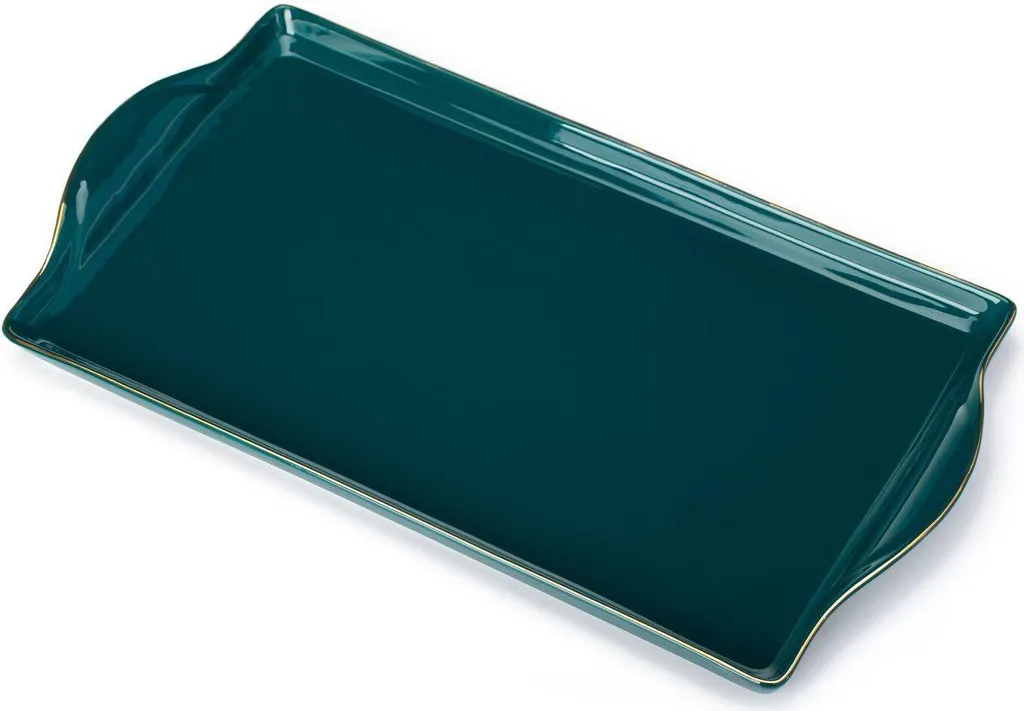 HowHomely Kaffeeservice Keramik 4 Personen - Teeservice 10-tlg. - Grün-Gold – Bild 9