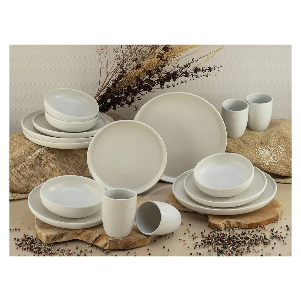 CreaTable 33320 Tafelservice Rondo Schiefer Für 6 Personen, Steinzeug, Schwarz (1 Set, 12-teilig) – Bild 9