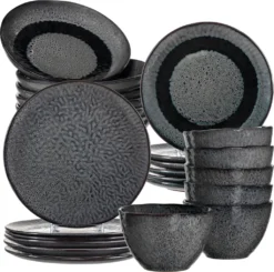Leonardo Keramikgeschirr-Set Matera 24tlg. Grau, 026060