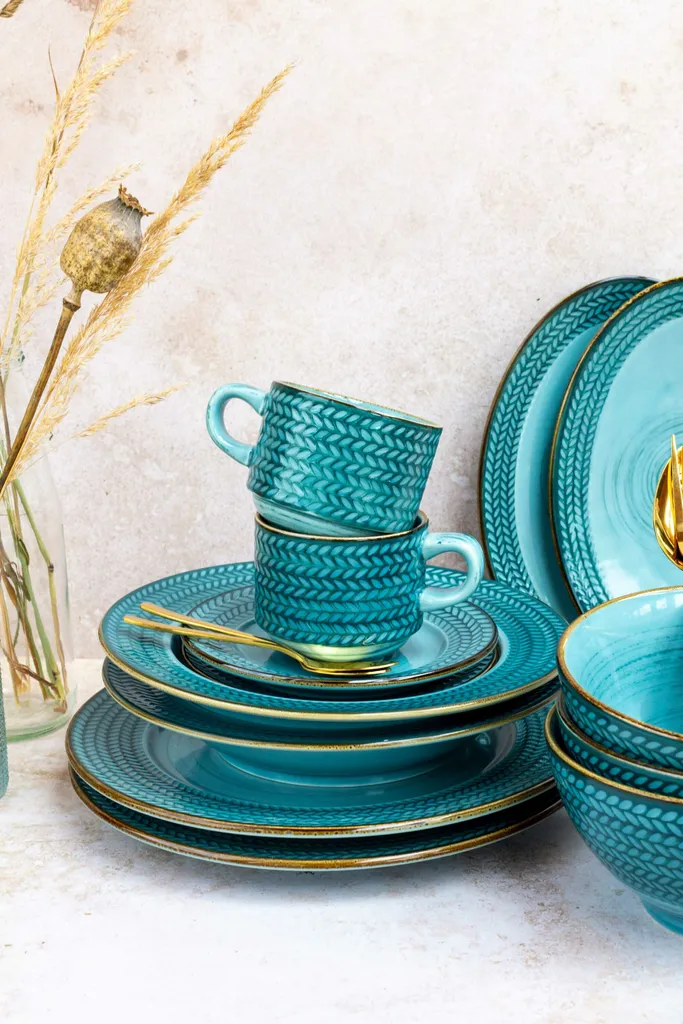 Mäser 931942 Kaffeeservice Prospero Für 6 Personen, Porzellan, Blau (1 Set, 12-teilig) – Bild 8