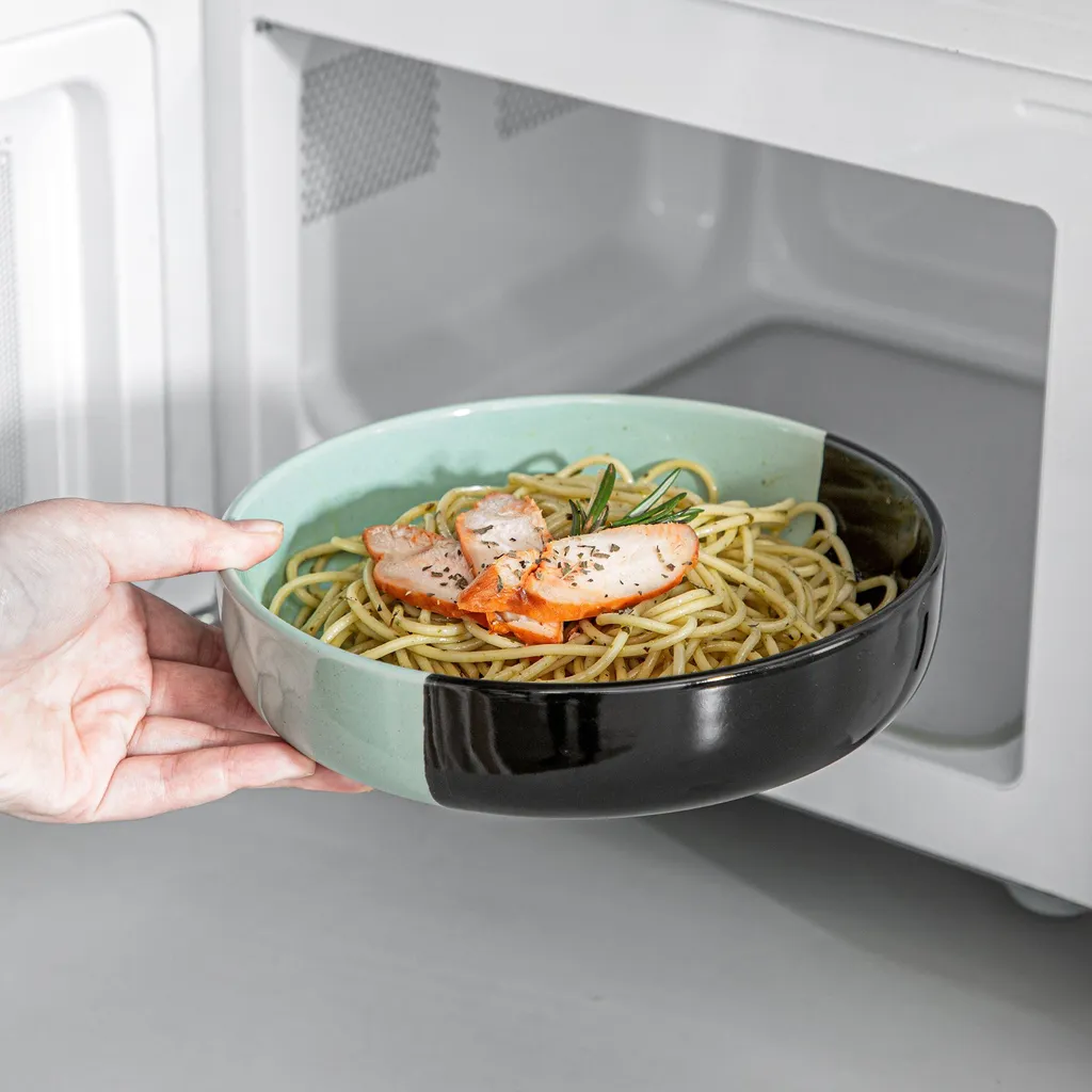 Vancasso Aria Tafelservice Für 8 Personen (32-teilig) Mit Tellern, Schalen Und Tassen, Schwarz Und Türkis – Bild 6