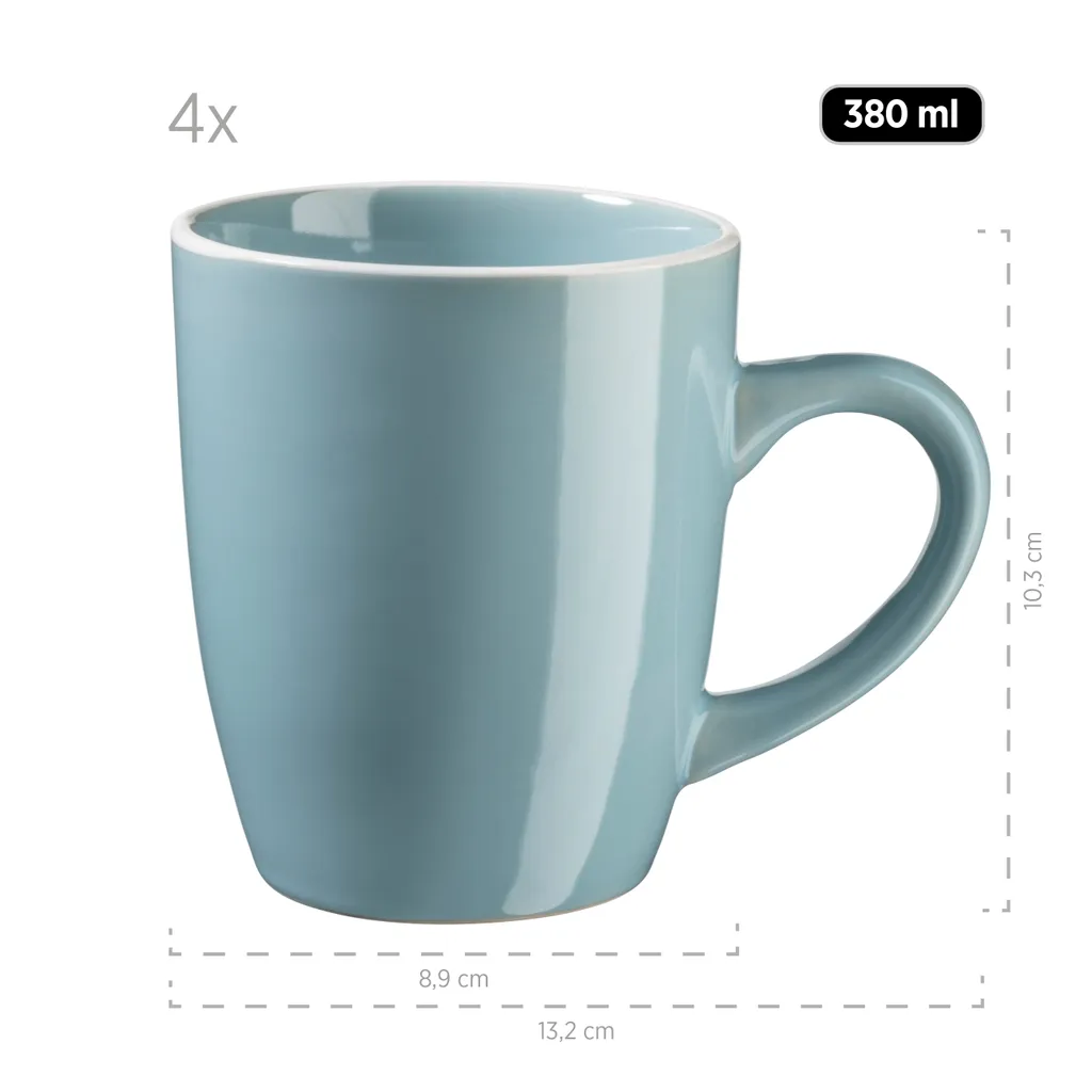 Mäser 931770 Kombiservice Elissa Für 6 Personen, Steinzeug, Türkis (1 Set, 24-teilig) – Bild 11