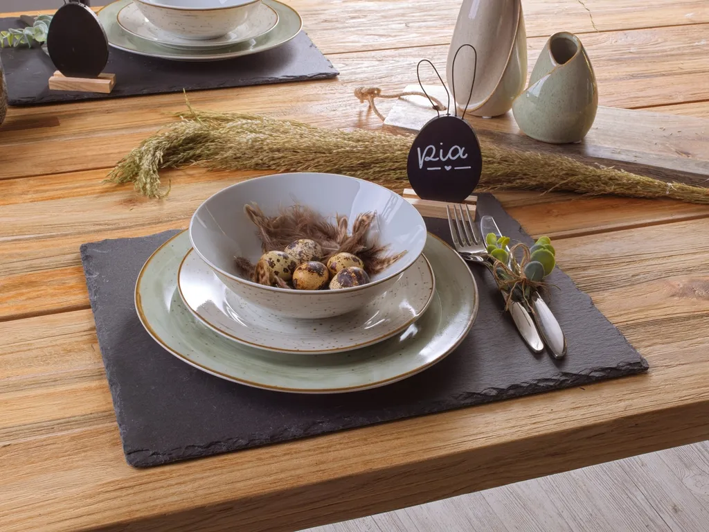 WELLCO Kombiservice Pur 24teilig Grün/grau – Bild 3