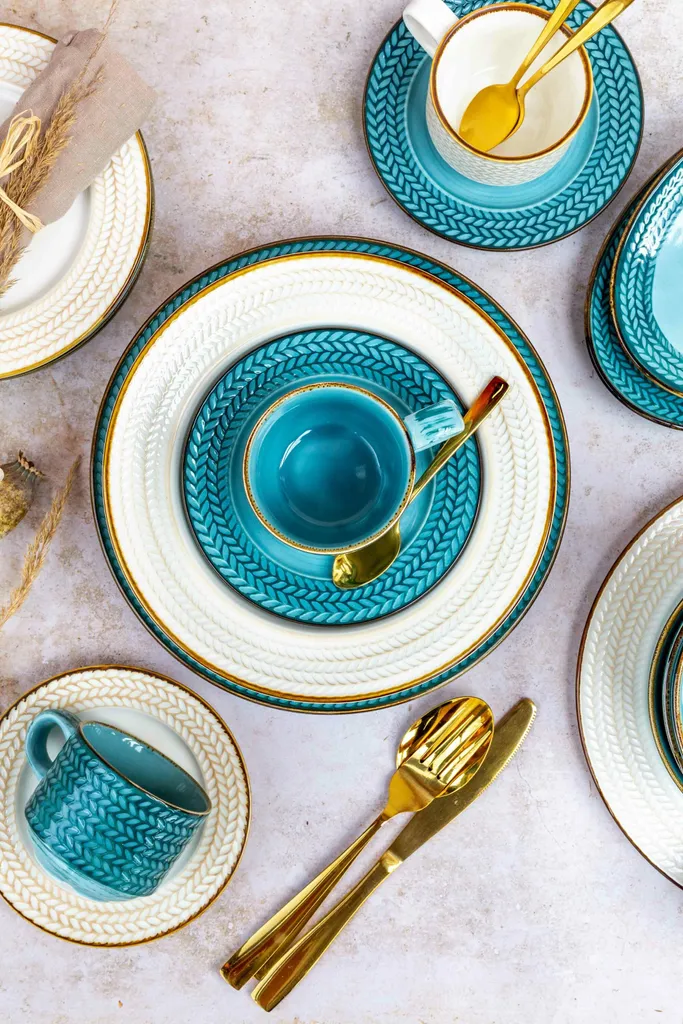 Mäser 931942 Kaffeeservice Prospero Für 6 Personen, Porzellan, Blau (1 Set, 12-teilig) – Bild 9