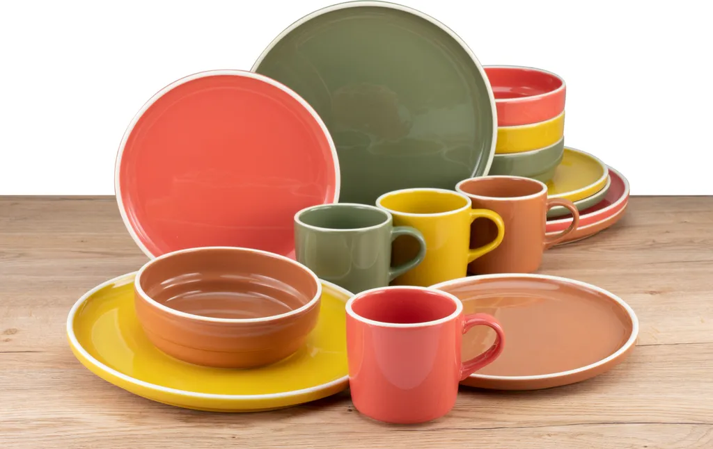 CreaTable 22899 Kombiservice Indian Summer Für 4 Personen, Steingut, Mehrfarbig (1 Set, 16-teilig) – Bild 2