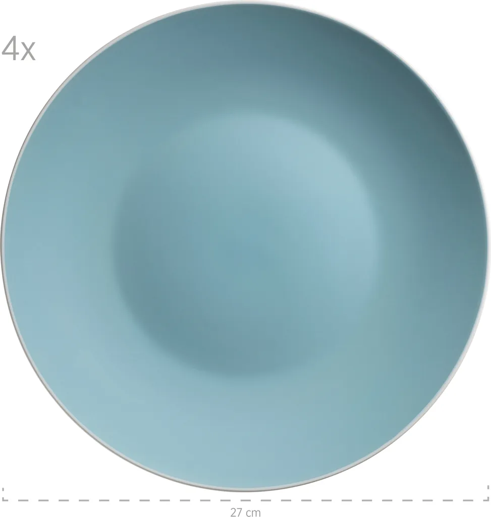 Mäser 931770 Kombiservice Elissa Für 6 Personen, Steinzeug, Türkis (1 Set, 24-teilig) – Bild 2