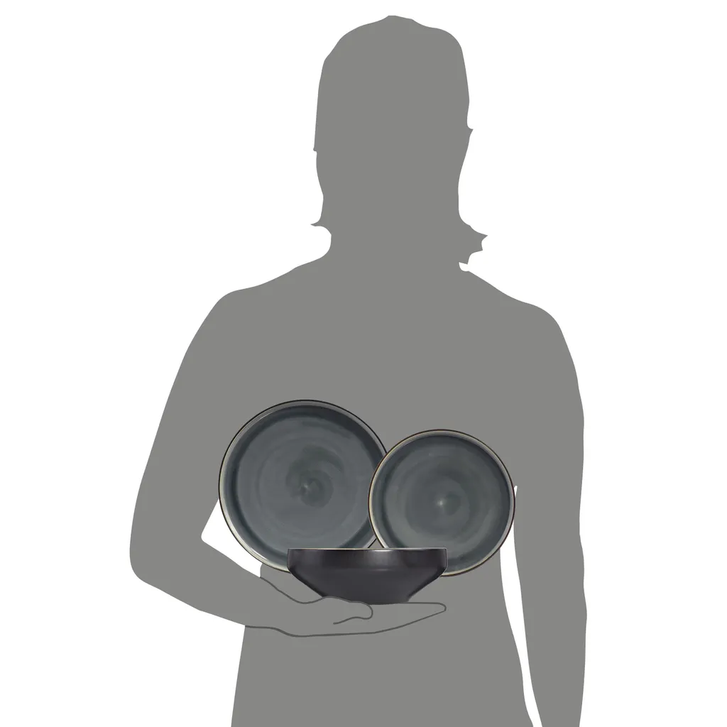 Sänger SÄNGER Steingut Geschirrset Helsinki, Tafelservice 12 Teilig Für 4 Personen – Bild 4