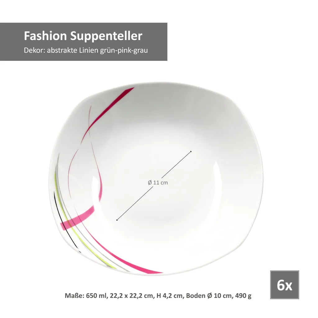 Van Well 12tlg. Tafelservice "Fashion" – Bild 5