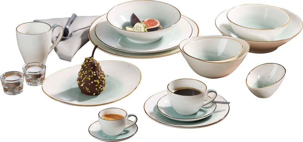 Kaffee- Und Tafelservice 53 Tlg. Cosmo Blau