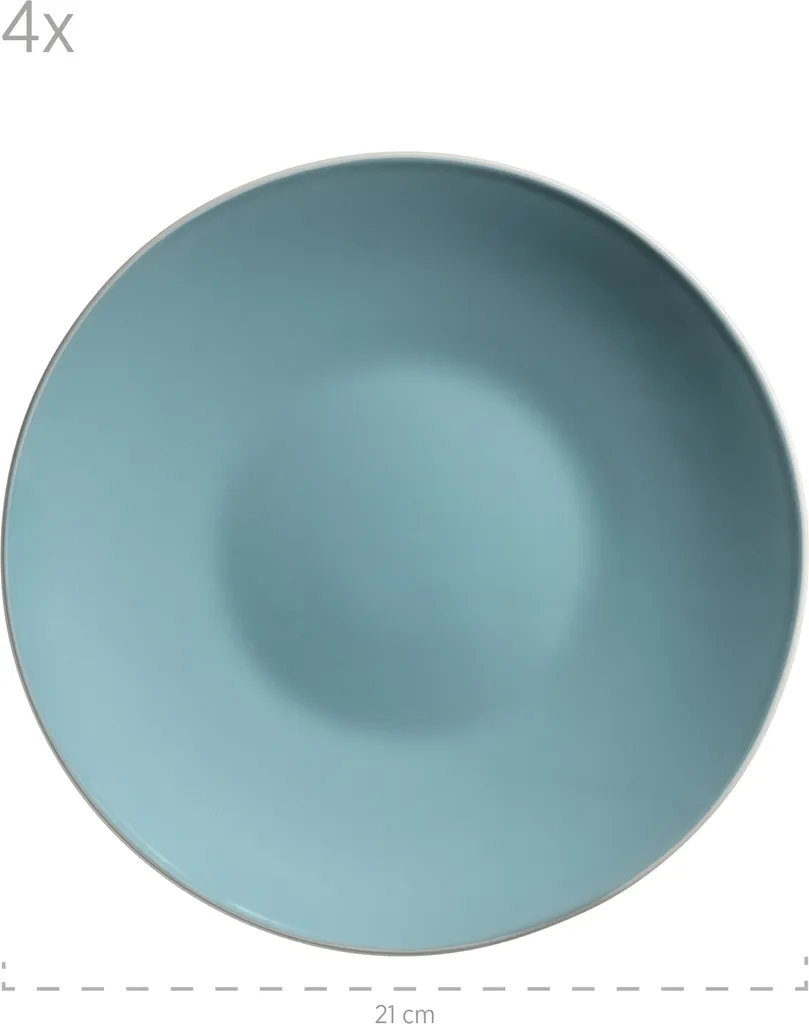 Mäser 931770 Kombiservice Elissa Für 6 Personen, Steinzeug, Türkis (1 Set, 24-teilig) – Bild 3