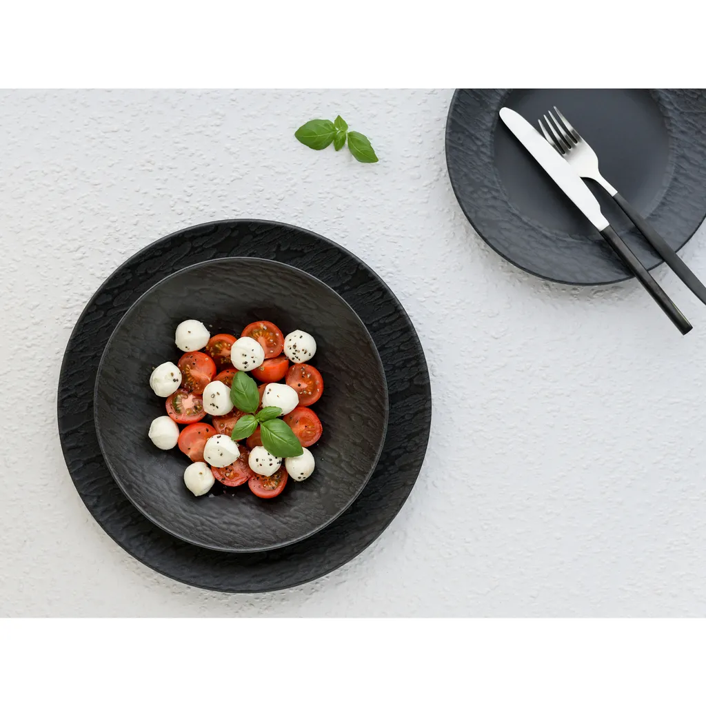 CreaTable 33320 Tafelservice Rondo Schiefer Für 6 Personen, Steinzeug, Schwarz (1 Set, 12-teilig) – Bild 7