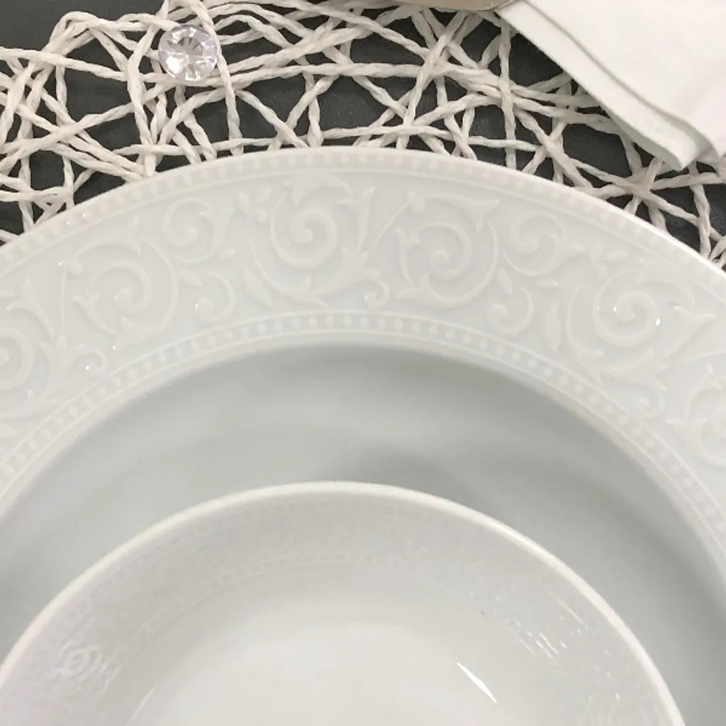 Kütahya Porselen 83 Teilig Acelya Tafelservice Porzellan Essservice 12 Personen – Bild 20