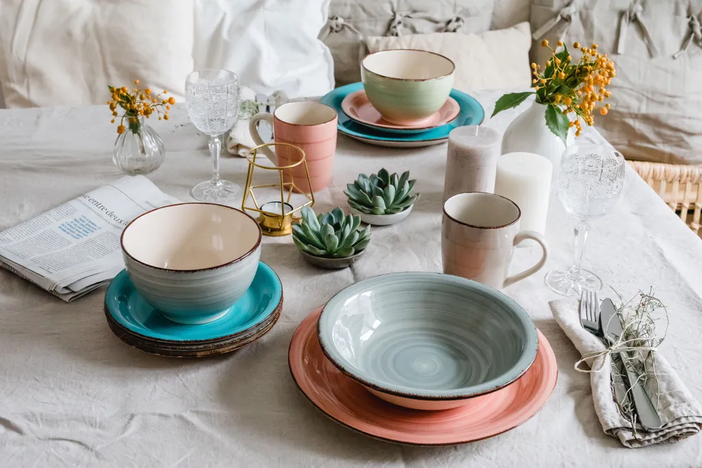 Mäser 931499 Lumaca Vintage Geschirr-Set Für 4 Personen, Handbemaltes Keramik Kombiservice, Steingut, Bunt, 16-teilig (1 Set) – Bild 9