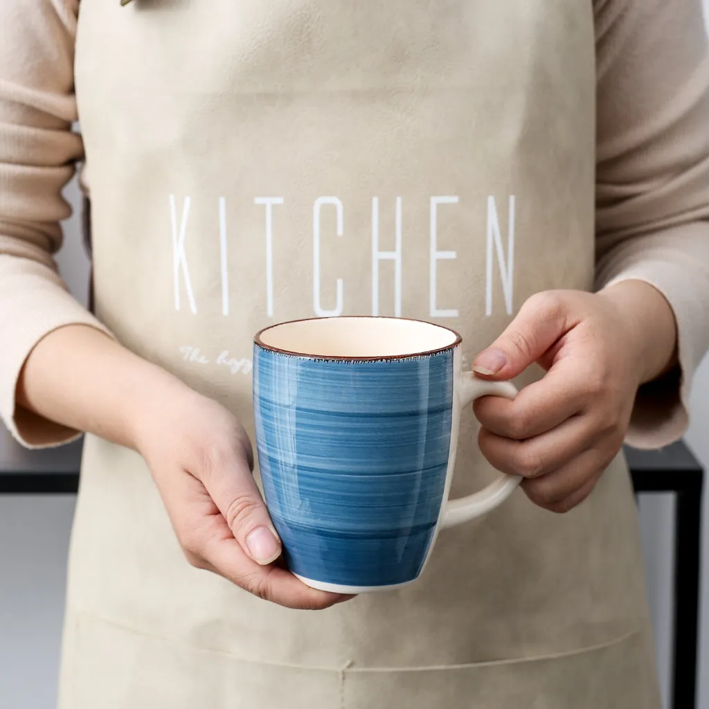 Vancasso Bella Steinzeug Kombiservice, 16 Teilig Geschirrset Für 4 Personen, Mit Je 4 Dessertteller, Speiseteller, Müslischalen, Kaffeebecher, Blau – Bild 4