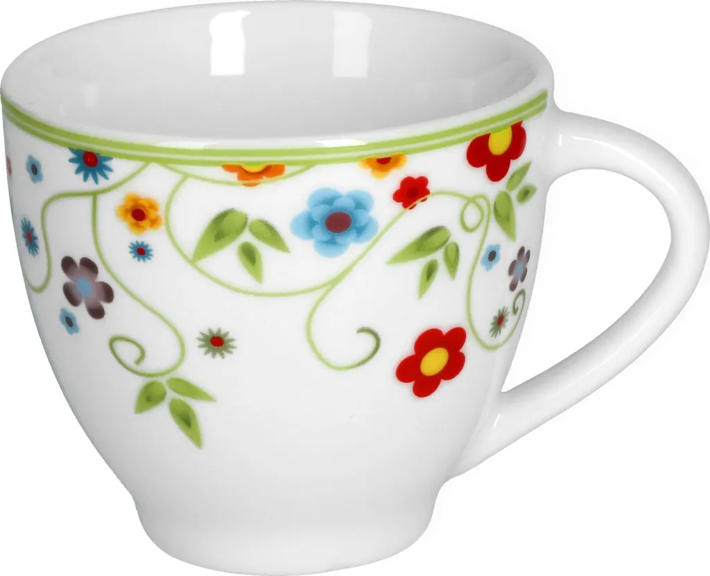 Van Well Kaffeeservice 18-tlg. Für 6 Personen Serie Vario Porzellan - Farbe Wählbar, Farbe:flowers – Bild 2