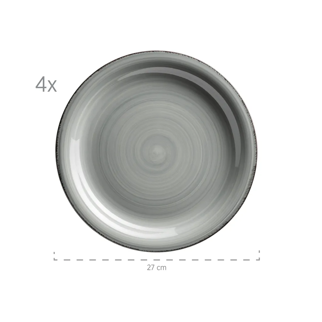 Mäser 931499 Lumaca Vintage Geschirr-Set Für 4 Personen, Handbemaltes Keramik Kombiservice, Steingut, Bunt, 16-teilig (1 Set) – Bild 2