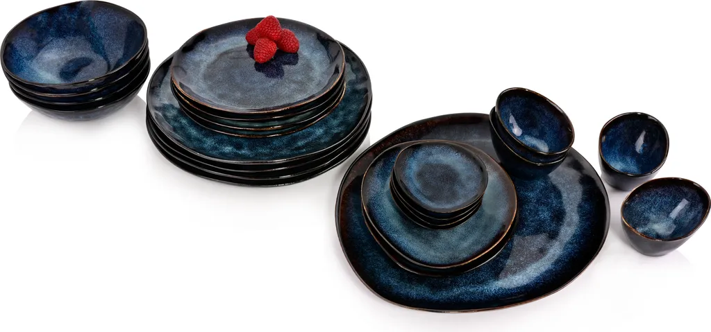 Sänger SÄNGER | Tafelservice Tokio Aus Steingut, 23-teiliges Geschirrset Für 4 Personen, Einzigartiges Design