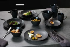 Tafelservice 12 Tlg. Kitwe Schwarz