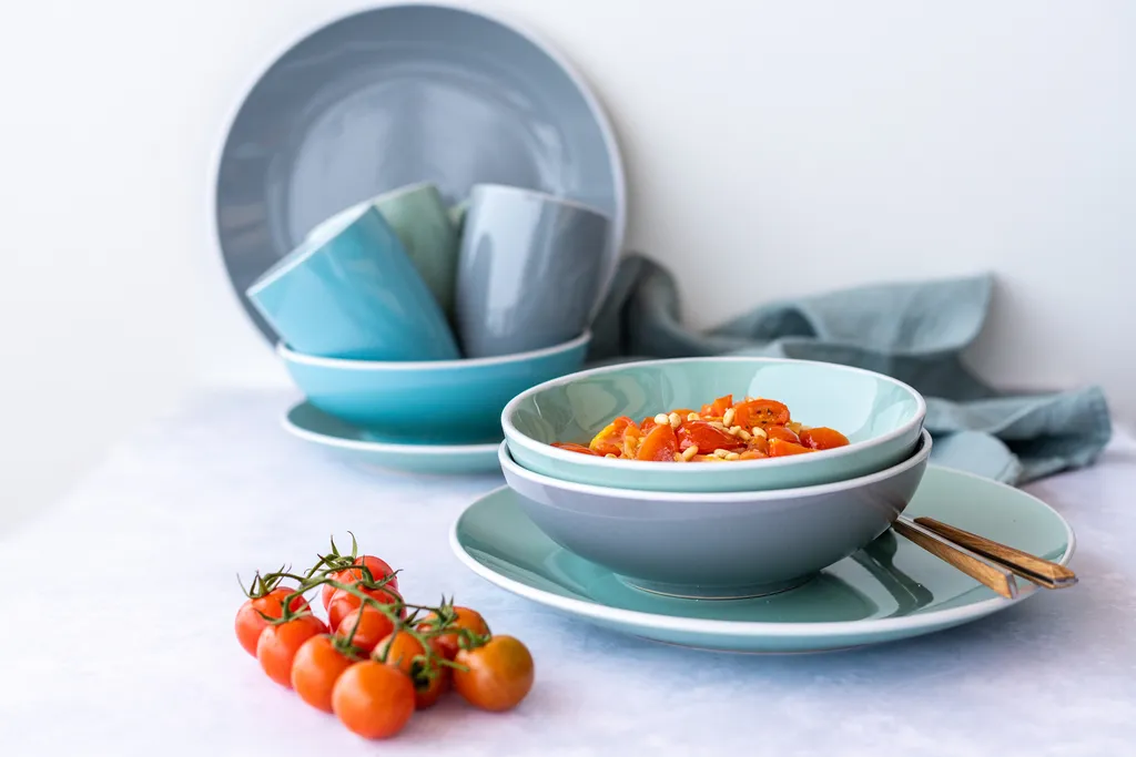 Mäser 931770 Kombiservice Elissa Für 6 Personen, Steinzeug, Türkis (1 Set, 24-teilig) – Bild 6