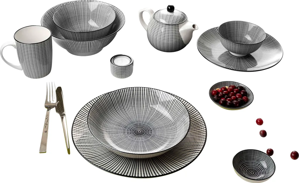 Tafelservice 12 Tlg. Takeo Stripes