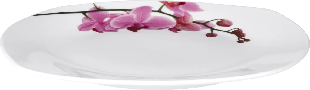 Kaffeeservice 18-tlg. Kyoto Orchidee Leicht Eckig Porzellan Für 6 Personen Weiß MitNachbildung – Bild 8