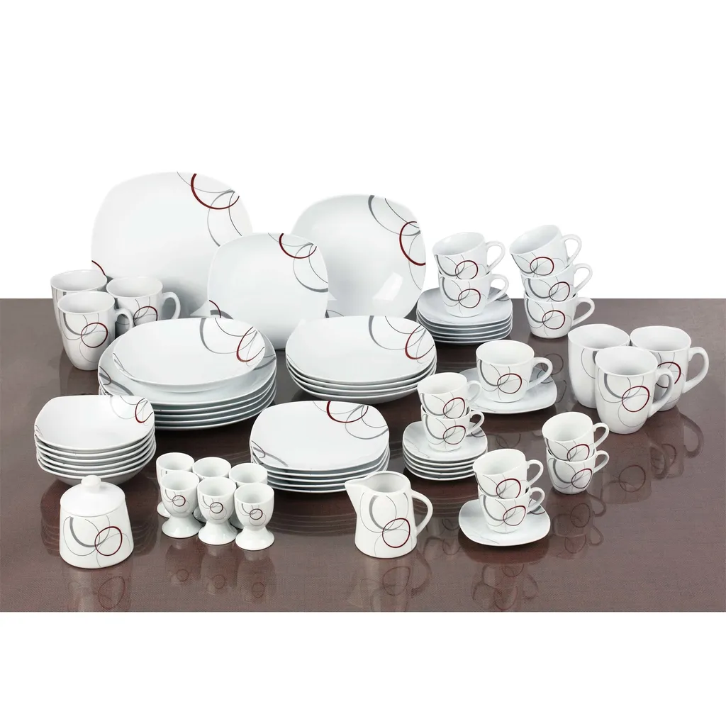 Kombiservice 62 Tlg. Palazzo, Eckige Form