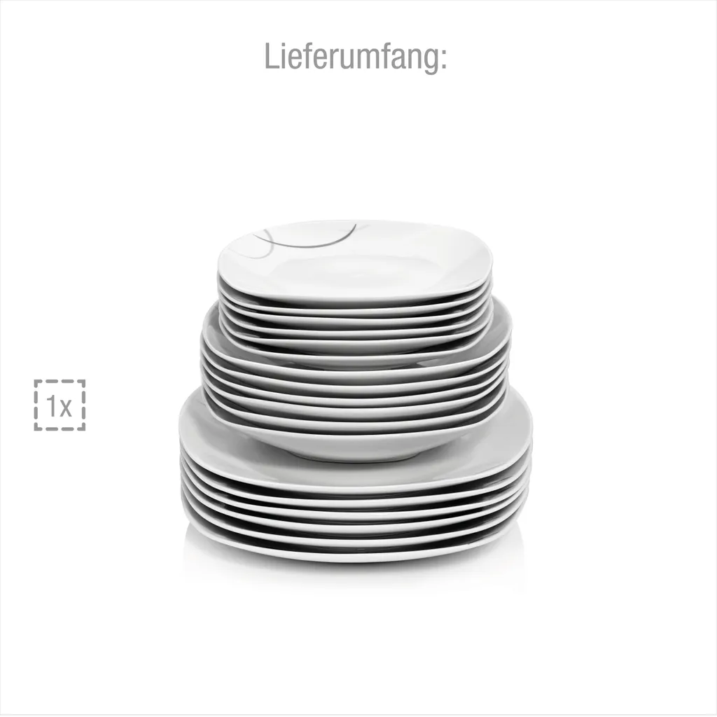 Sänger Tafelservice Bilgola Black Lines 18 Tlg. – Bild 5